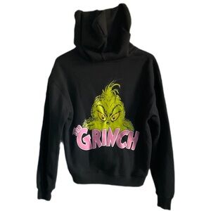 The Grinch by Dr. Seuss Black Hooded Zip-up Jacket, M